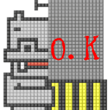 8-bit pixel  Peeking from utility pole sticker #10907052