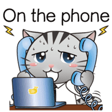Nite Cat-Busy at work sticker #10907057