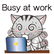 Nite Cat-Busy at work sticker #10907058