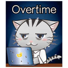 Nite Cat-Busy at work sticker #10907059