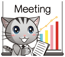Nite Cat-Busy at work sticker #10907070