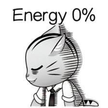 Nite Cat-Busy at work sticker #10907079
