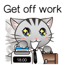 Nite Cat-Busy at work sticker #10907084