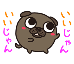 Round Pug sticker #10907227