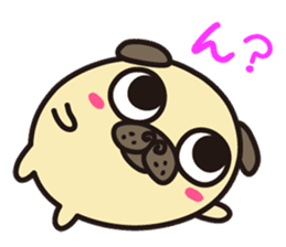 Round Pug sticker #10907231