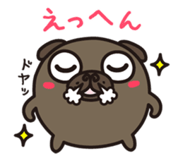 Round Pug sticker #10907252