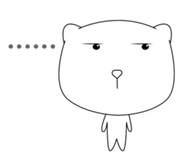 The white bear big head sticker #10907296