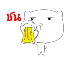 The white bear big head sticker #10907327