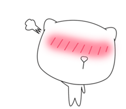 The white bear big head sticker #10907330