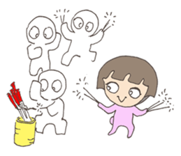 Little Dragon Gril sticker #10908636