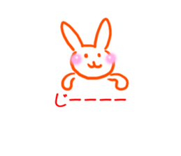 The rabbit which sits down on a balloon sticker #10910862