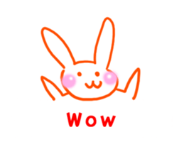 The rabbit which sits down on a balloon sticker #10910878