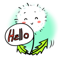 Pretty Small Dandelion in a field sticker #10911341