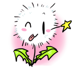 Pretty Small Dandelion in a field sticker #10911345
