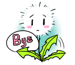 Pretty Small Dandelion in a field sticker #10911346