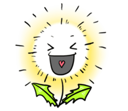 Pretty Small Dandelion in a field sticker #10911350