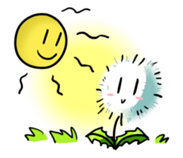 Pretty Small Dandelion in a field sticker #10911351