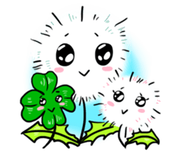 Pretty Small Dandelion in a field sticker #10911353