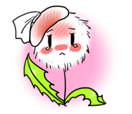 Pretty Small Dandelion in a field sticker #10911355