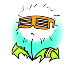 Pretty Small Dandelion in a field sticker #10911358