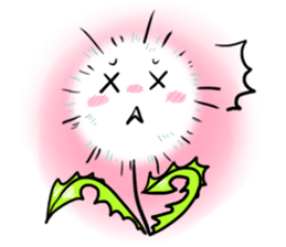 Pretty Small Dandelion in a field sticker #10911359