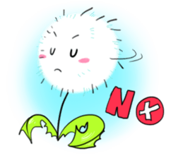 Pretty Small Dandelion in a field sticker #10911369