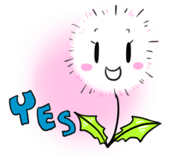 Pretty Small Dandelion in a field sticker #10911370