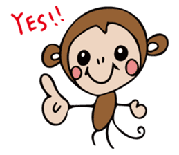 a cute monkey sticker #10912336