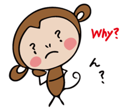 a cute monkey sticker #10912342