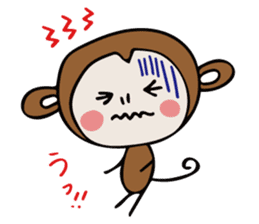 a cute monkey sticker #10912349