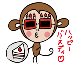 a cute monkey sticker #10912354