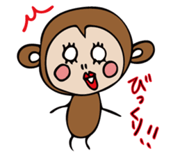 a cute monkey sticker #10912370