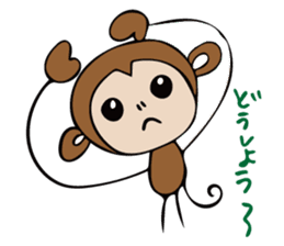 a cute monkey sticker #10912374