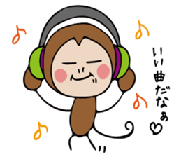 a cute monkey sticker #10912375