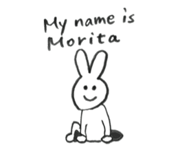 Rabbit's name is Morita sticker #10912595