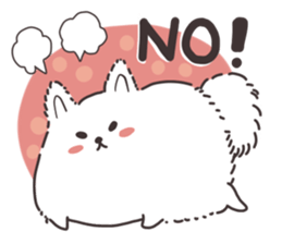 Cute White Dog sticker #10913376