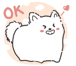 Cute White Dog sticker #10913377