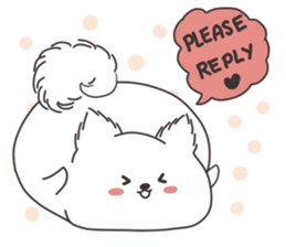 Cute White Dog sticker #10913379