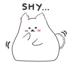 Cute White Dog sticker #10913380