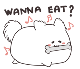 Cute White Dog sticker #10913382