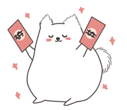 Cute White Dog sticker #10913384