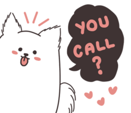 Cute White Dog sticker #10913385