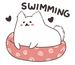 Cute White Dog sticker #10913391