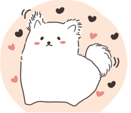 Cute White Dog sticker #10913395