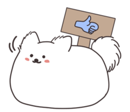 Cute White Dog sticker #10913400