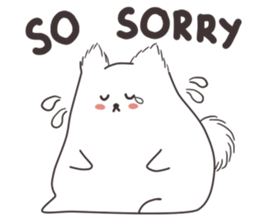 Cute White Dog sticker #10913404