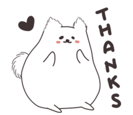Cute White Dog sticker #10913406