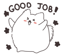 Cute White Dog sticker #10913410