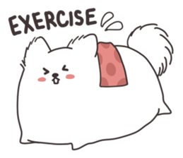 Cute White Dog sticker #10913413