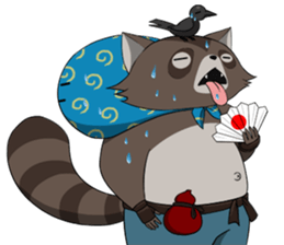 Shiba and Tanuki sticker #10913425